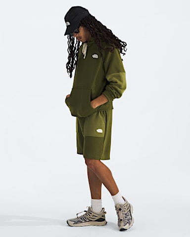 Mens Terry Relaxed Hoodie TNF Forest Olive HERO2