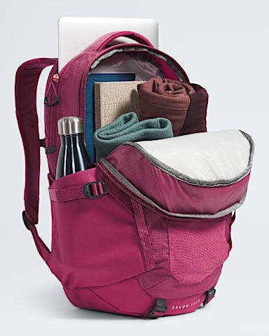 Womens Recon Luxe Backpack  30L TNF Cyber BerryBurnt Coral Metallic INT
