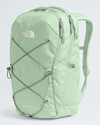 Womens Jester Backpack 27L TNF Kokomo Green Luminous Pnk FRONT34