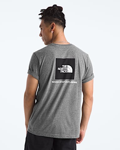Mens Evolution Box NSE Regular ShortSleeve Tee TNF TNF Mid Grey Heather Main