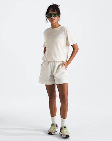 Womens ShortSleeve Core Outdoor Valley Box NSE Tee TNF White Dune HERO2