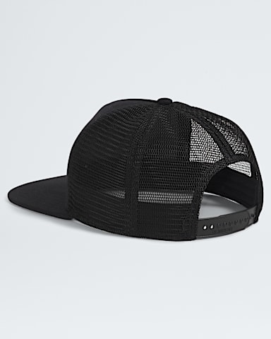 Half Dome Trucker Hat TNF TNF BlackLeather Patch BACK