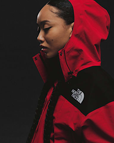 Womens DRYVENT Mono Mountain Jacket TNF TNF RedTNF Black BACK