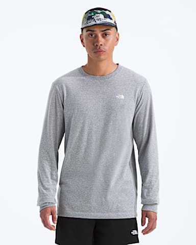 Tshirt  manches longues Evolution avec logo carr NSE pour hommes TNF Gris ple chin TNF BACK