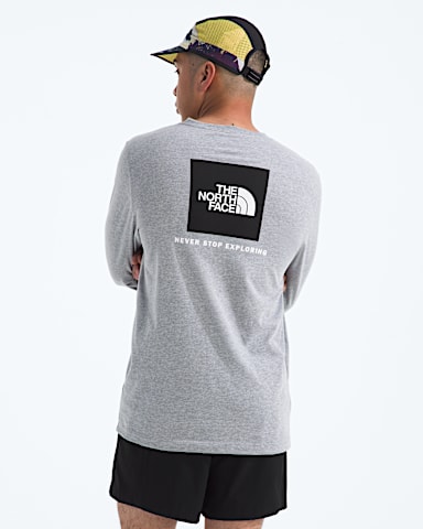 Tshirt  manches longues Evolution avec logo carr NSE pour hommes TNF Gris ple chin TNF HERO
