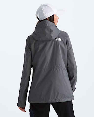 Womens Alta Vista Rain Jacket TNF Smoked Pearl BACK