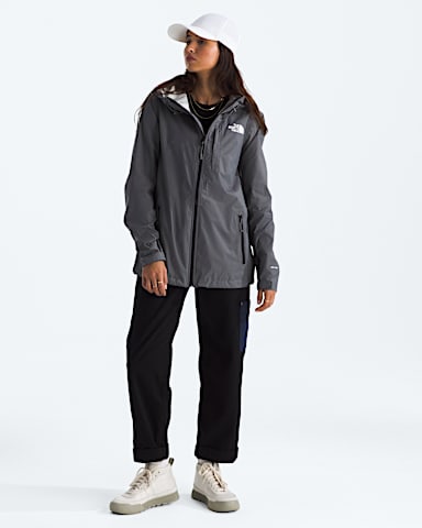 Womens Alta Vista Rain Jacket TNF Smoked Pearl HERO2