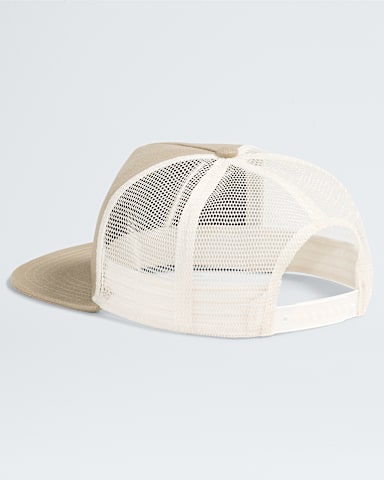 Half Dome Trucker TNF Dune BeigeLeather Patch BACK