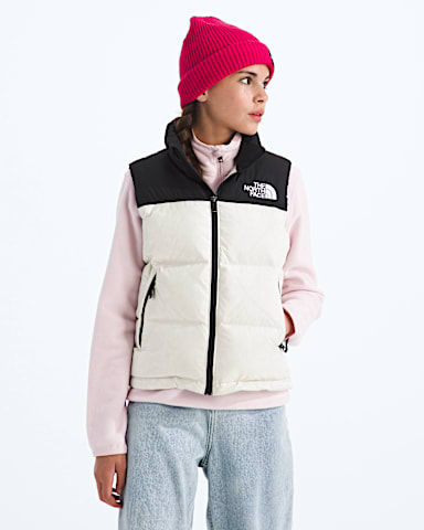 Gilet 1996 Retro Nuptse pour garons et filles TNF Dune Blanche HERO2