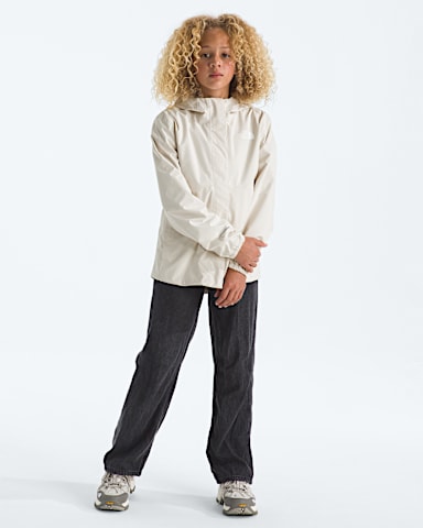 Girls Antora Rain Jacket TNF White DuneWhite Dune HERO2