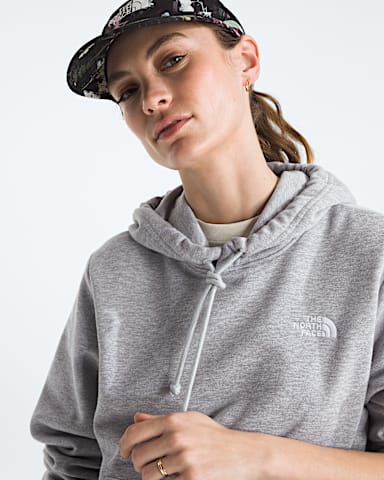 Womens Evolution Simple Dome Regular Hoodie TNF TNF Pale Grey Heather HERO3