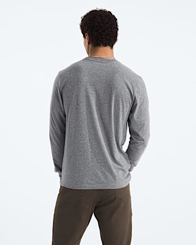 Mens Evolution Simple Dome Regular LongSleeve Tee TNF TNF Mid Grey Heather BACK
