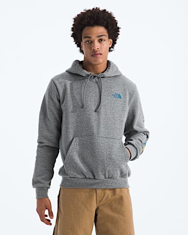 Mens Evolution Tent HoodieGraphic TNF TNF Mid Grey Heather BACK