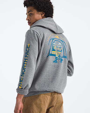 Mens Evolution Tent HoodieGraphic TNF TNF Mid Grey Heather HERO2