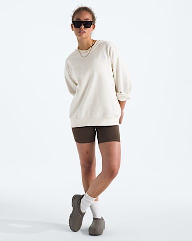 Womens Evolution Simple Dome Oversize Crew TNF White Dune HERO2