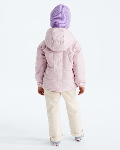 Veste rversible Shasta fermeture clair pour petites filles TNF Fleur Pale BACK