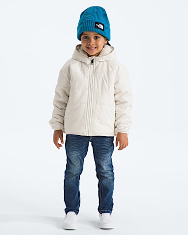 Kids Girls Reversible Shasta FullZip Hooded Jacket TNF White Dune HERO