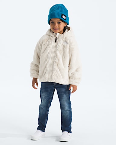 Kids Girls Reversible Shasta FullZip Hooded Jacket TNF White Dune HEROREV