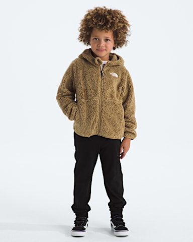 Chandail capuche Campshire avec fermeture clair pour enfants TNF Brun Teddy HERO3