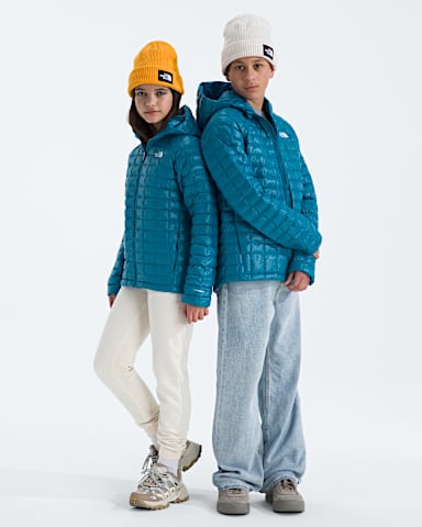 Boys Girls THERMOBALL Hooded Jacket TNF Dusk Blue Main