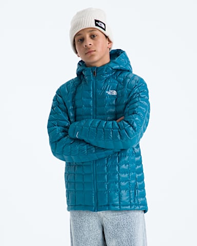 Boys Girls THERMOBALL Hooded Jacket TNF Dusk Blue HERO2