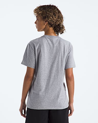 Womens Evolution Simple Dome Relaxed ShortSleeve Tee TNF TNF Pale Grey Heather BACK
