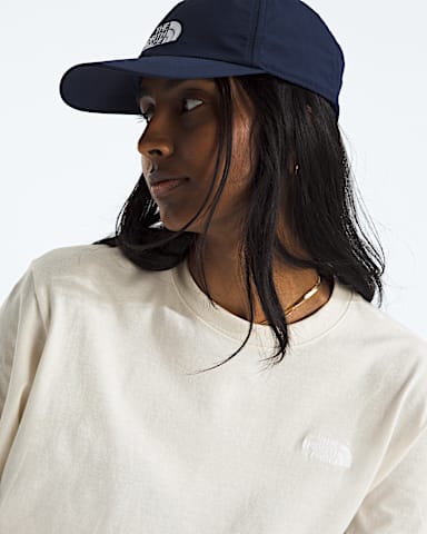 Womens Evolution Simple Dome Relaxed ShortSleeve Tee TNF White Dune HERO2