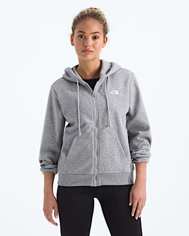 Womens Evolution Simple Dome Regular FullZip Hoodie TNF TNF Pale Grey Heather Main