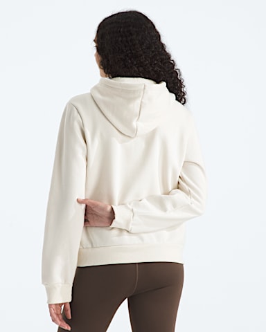 Womens Evolution Simple Dome Regular Hoodie TNF White Dune BACK
