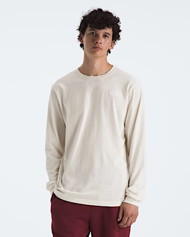 Mens Evolution Simple Dome Regular LongSleeve Tee TNF White Dune Main