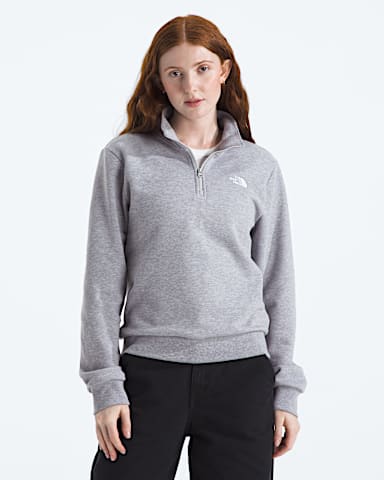 Womens Evolution Simple Dome Regular Zip TNF TNF Pale Grey Heather Main