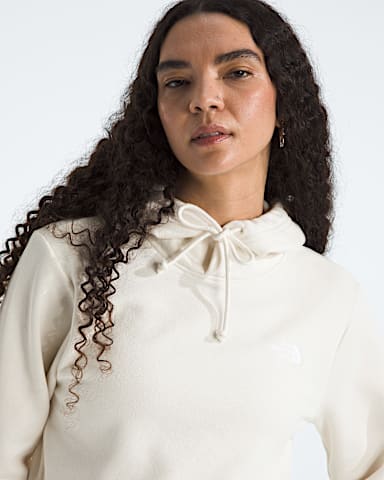 Womens Evolution Simple Dome Regular Hoodie TNF White Dune HERO2
