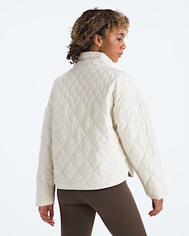 Womens Diamond Peak Insulated Jacket TNF White Dune BACK