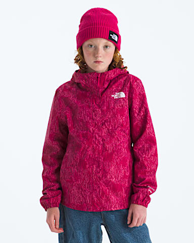 Girls Antora Rain JacketPrint TNF Lali Guran Regenerative Main