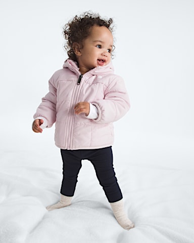 Baby Girls Reversible Shasta FullZip Hooded Jacket TNF Pale Blossom Main