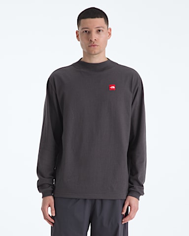 Mens TNF Red Box LongSleeve Tee TNF Obsidian Main