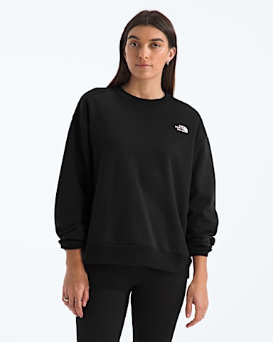 Womens Evolution Simple Dome Oversize Crew TNF TNF Black HERO
