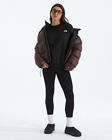 Womens Evolution Simple Dome Oversize Crew TNF TNF Black HERO2