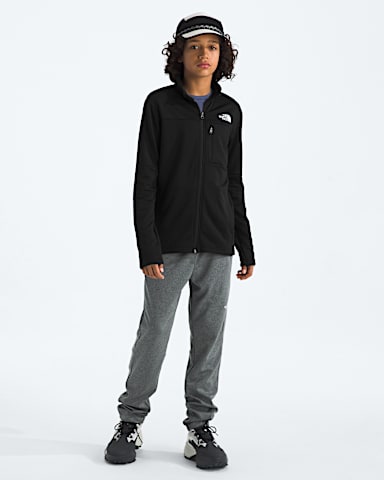 Couche intermdiaire Hike fermeture glissire pour garons et filles TNF Noir TNF HERO2