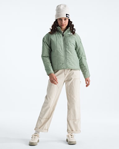 Girls Reversible Shasta FullZip Jacket TNF Slate Moss HERO2