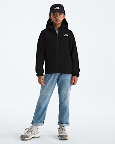 Boys Girls Glacier FullZip Hoodie TNF TNF Black HERO3