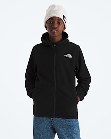 Boys Girls Glacier FullZip Hoodie TNF TNF Black HERO2
