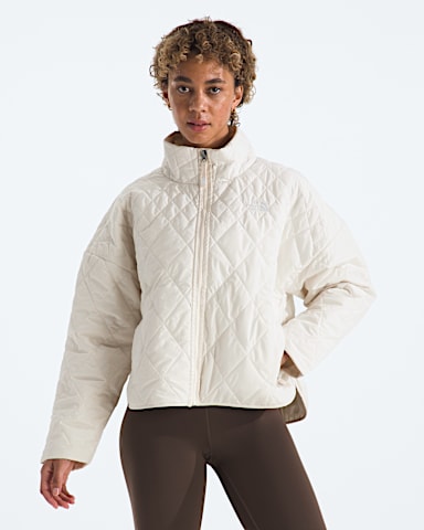 Womens Diamond Peak Insulated Jacket TNF White Dune HERO