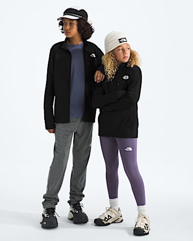 Couche intermdiaire Hike fermeture glissire pour garons et filles TNF Noir TNF HERO