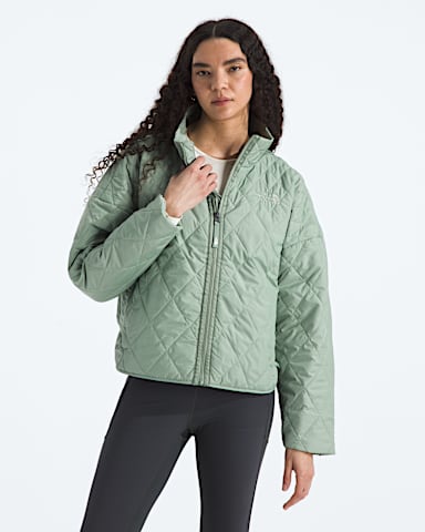 Womens Diamond Peak Insulated Jacket TNF Slate Moss HERO