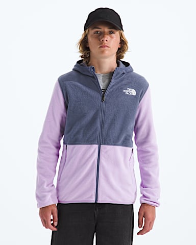 Boys Girls Glacier FullZip Hoodie TNF Lite LilacTwilight Galaxy HERO3
