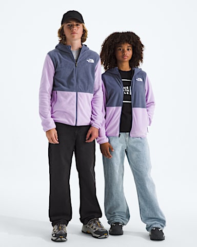 Boys Girls Glacier FullZip Hoodie TNF Lite LilacTwilight Galaxy Main