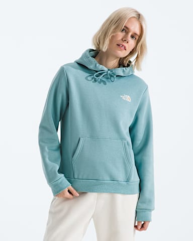 Womens Evolution FloralCloud HoodieGraphic TNF Blue Eclipse BACK