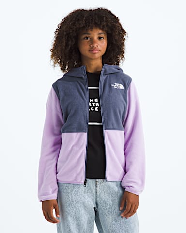 Boys Girls Glacier FullZip Hoodie TNF Lite LilacTwilight Galaxy HERO2