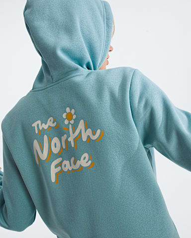 Womens Evolution FloralCloud HoodieGraphic TNF Blue Eclipse HERO2